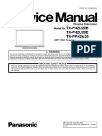 Panasonic TX-P42U20E Service Manual