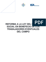 Reforma A La Lss en Beneficio de Los Trabajadores Eventuales Del Campo