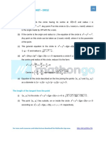 Mathongo - Formula Sheet - Circle: K H O, R K y H X R K R H