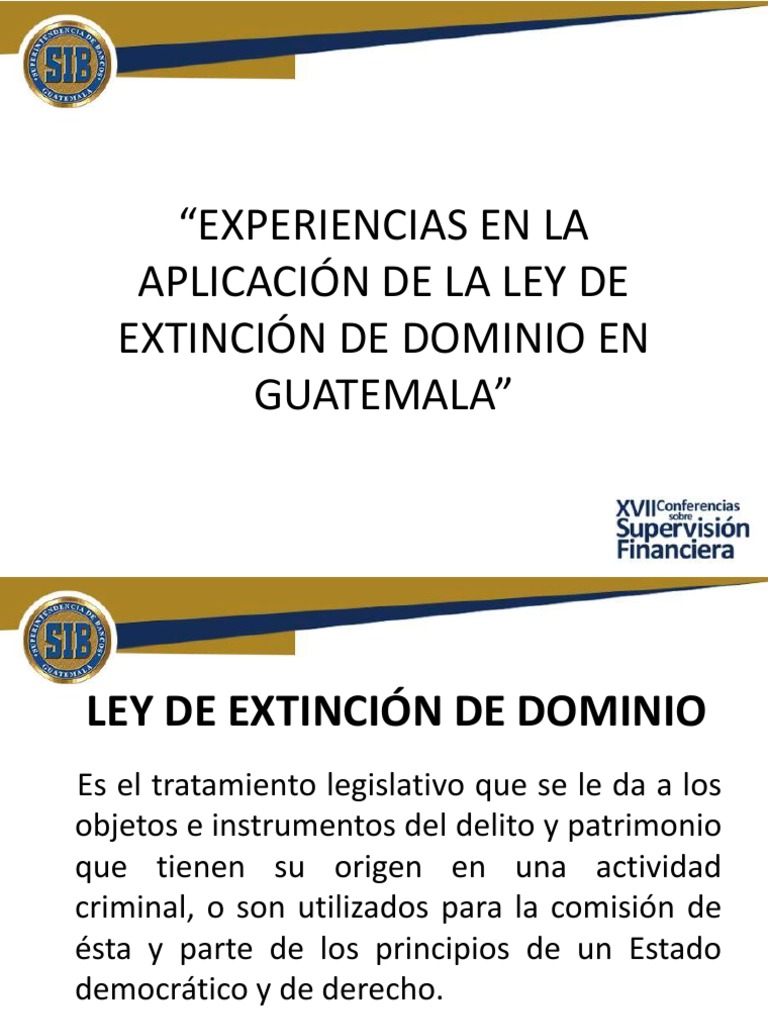 Análisis de la Ley de Extinción de Dominio en Guatemala | PDF ...