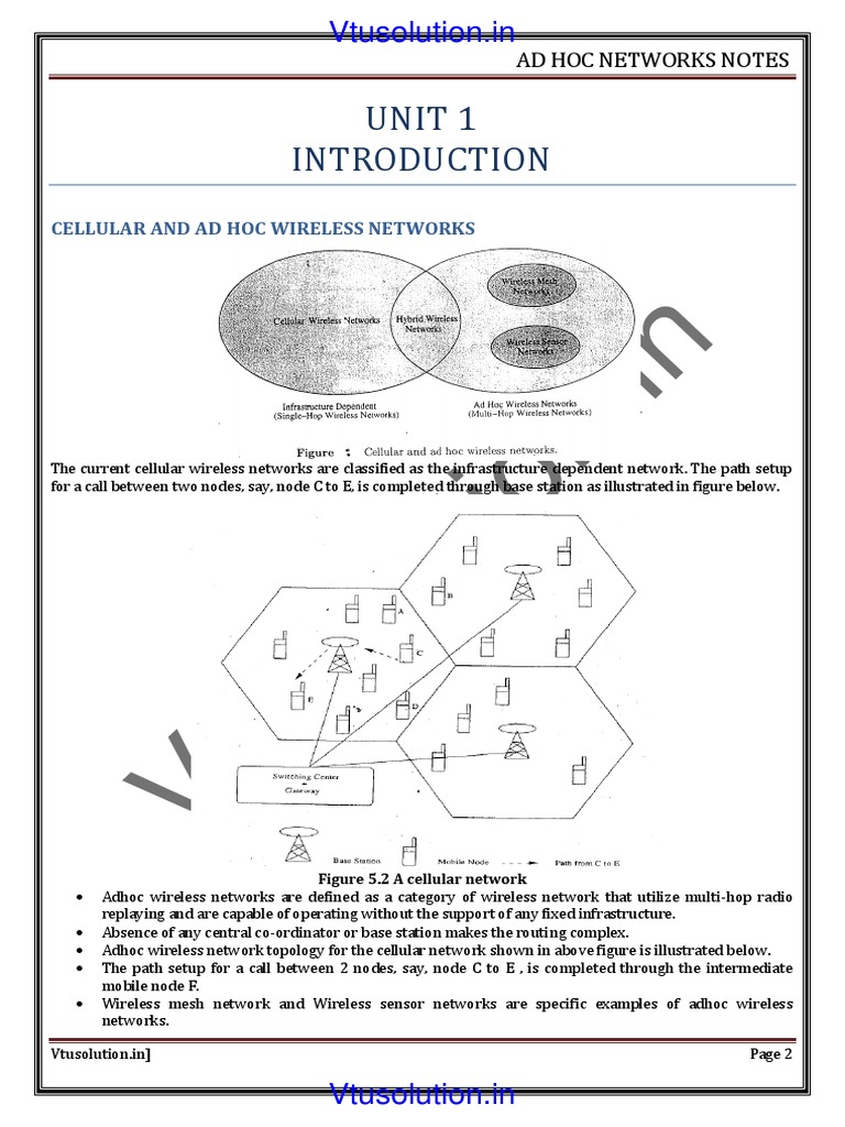 Ad Hoc Wireless Networks Overview | PDF | Wireless Ad Hoc Network ...