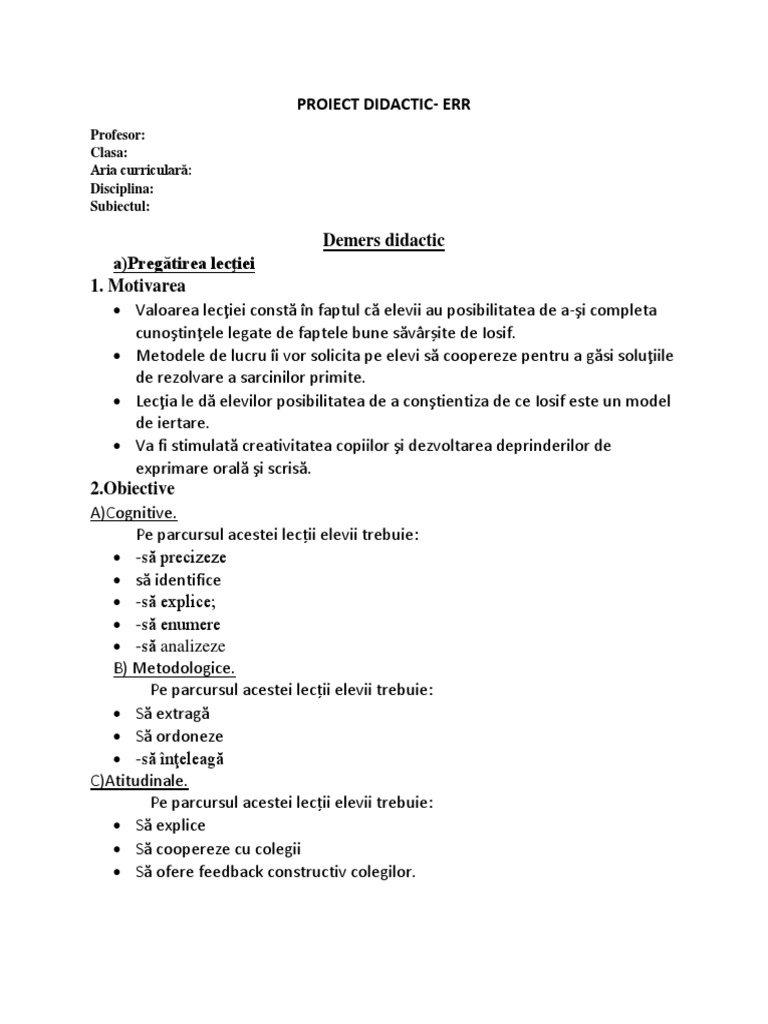 Proiect Model ERR | PDF