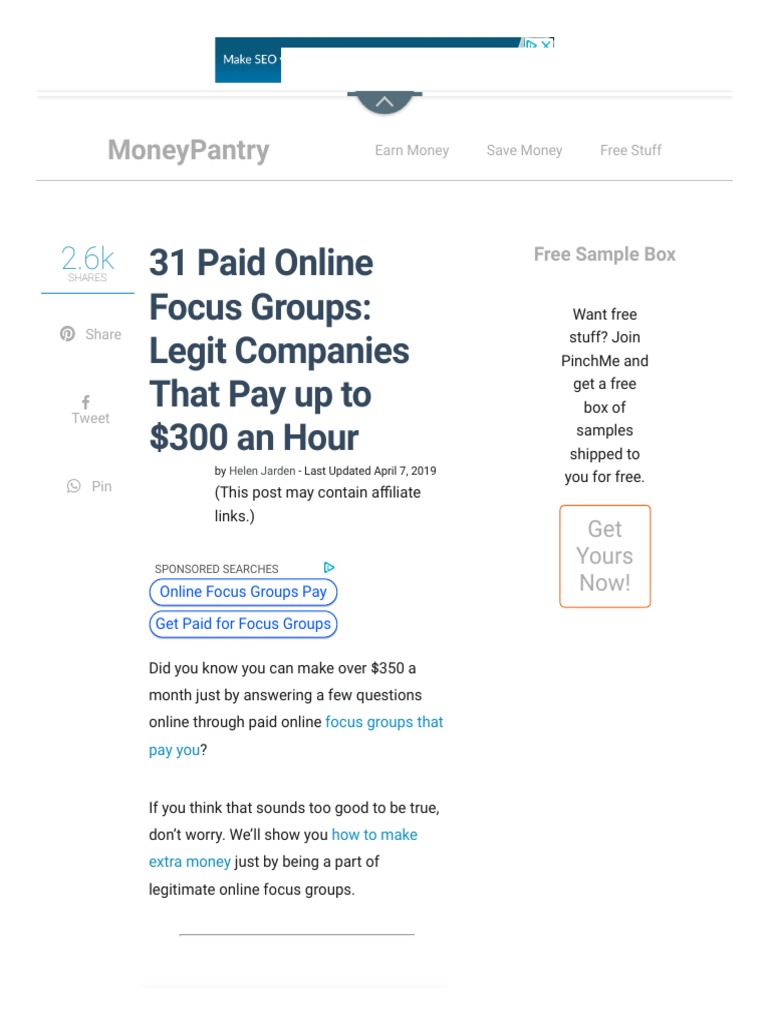 31 Paid Online Focus Groups Legit Companies That Pay Up To 300 An
