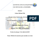 INFORME - Método de Muestreo para Metales en El Aire