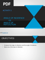 Activity 5: Angle of Incidence VS Angle of Reflection