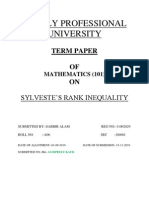 Sylveste's Rank Inequality