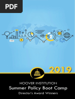 Hoover Institution 2019 Summer Policy Boot Camp Director's Award