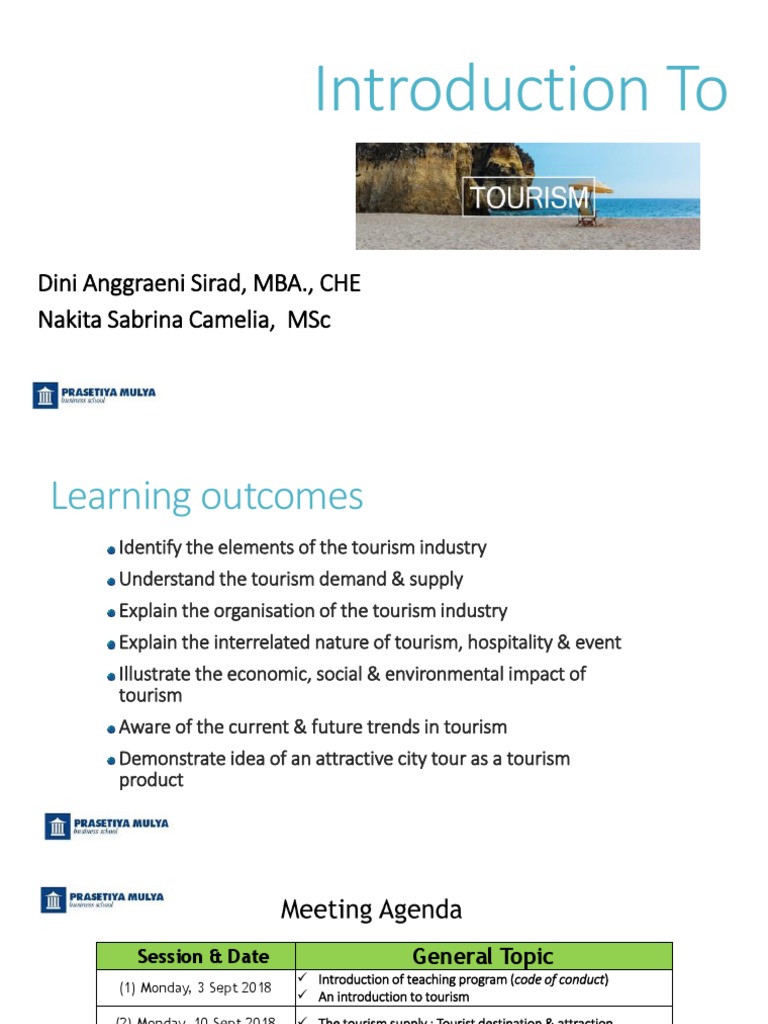 Introduction to Tourism Industry Concepts | PDF | Tourism | Tourism And ...