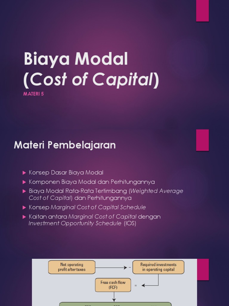 Komponen dan Perhitungan Biaya Modal | PDF | Metode & Bahan Ajar