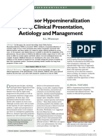 Molar Incisor Hypomineralization (MIH) : Clinical Presentation, Aetiology and Management