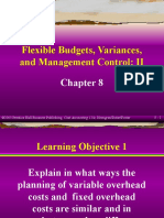 Flexible Budgets, Variances, and Management Control: II