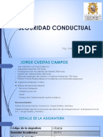Seguridad Conductual: Ing. Jorge Cuestas Campos