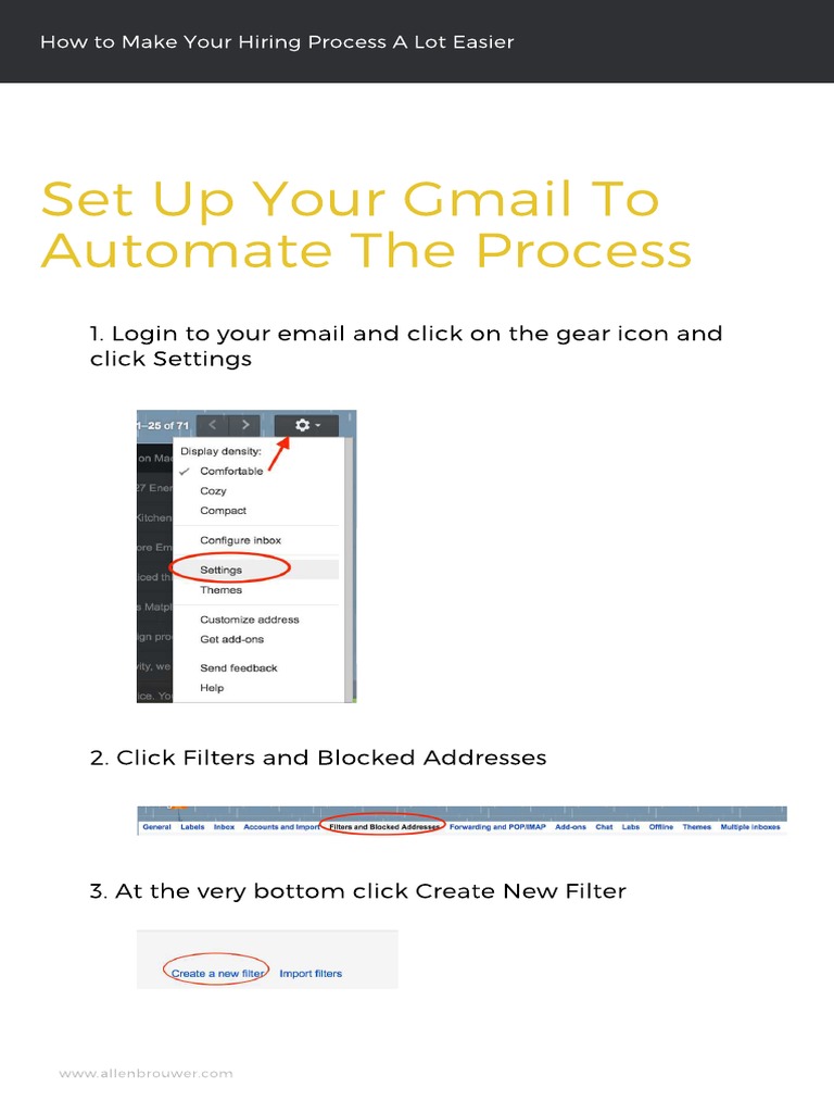 Set Up Your Gmail To Automate The Process | PDF | Gmail | Network Service