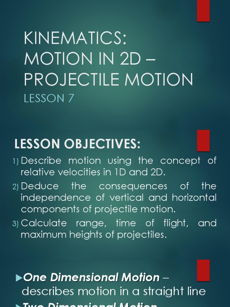 2D Projectile Motion and Kinematics | PDF | Projectiles | Space