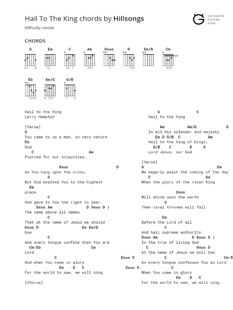 Hail To The King Chords PDF | PDF