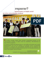 Cómo Reparar. El Impacto de La Reparaciones El Tejido Social en Once Comunidades Andina