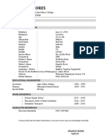 Jimlee M. Mores: Position Desired Personal Information