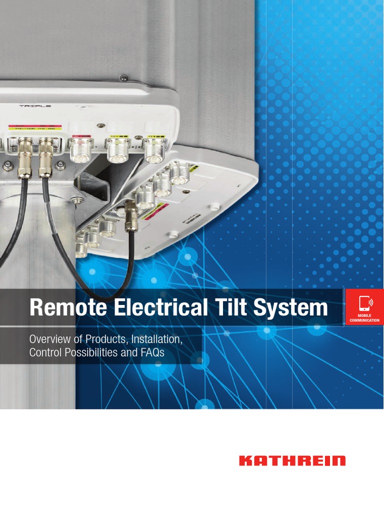 Remote Electrical Tilt cable and associated connectors