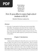 How K-Pop Affect To Junior High School Students in RCAI: Kisha Badinas Aizel Sevilla Humprey Bea Jayzon Nava Paul Polines