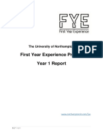 First Year Experience Project Year 1 Report: The University of Northampton