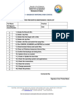DCP Computer Preventive Maintenance Checklist