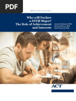The Relation Between Interests and Grades Path Analyses in Primary School Age