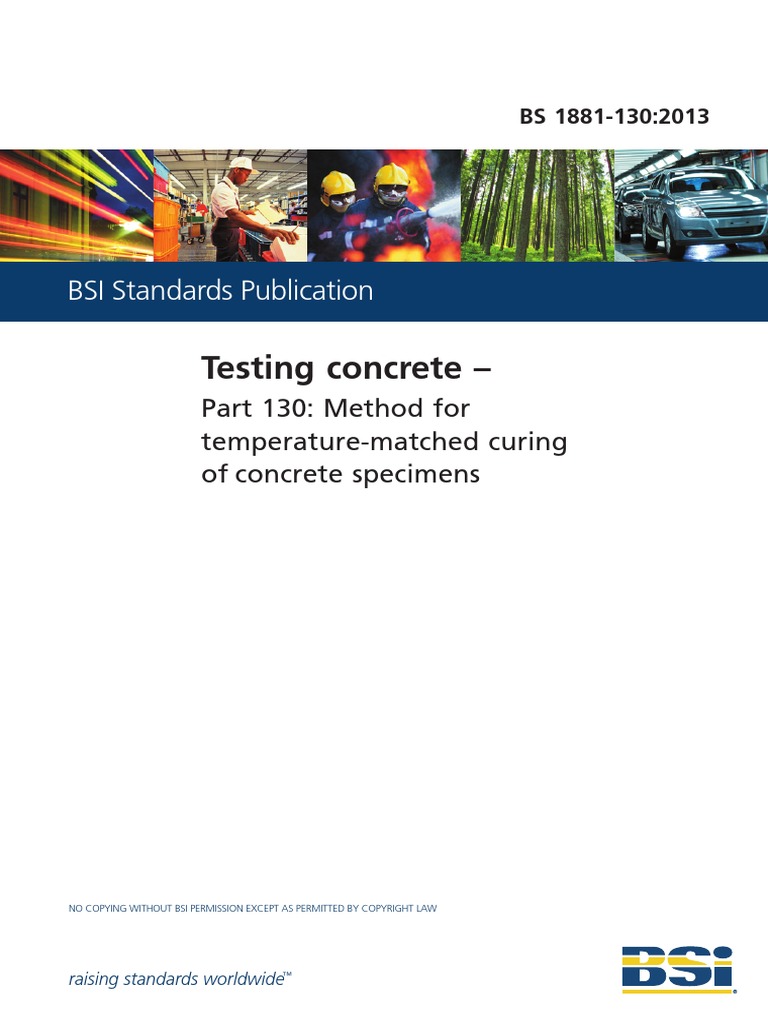 Testing Concrete - : BSI Standards Publication | PDF | Concrete ...