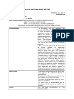 Form 12 Draft Internal Audit Report