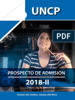 Prospecto Admisión 2018 - II
