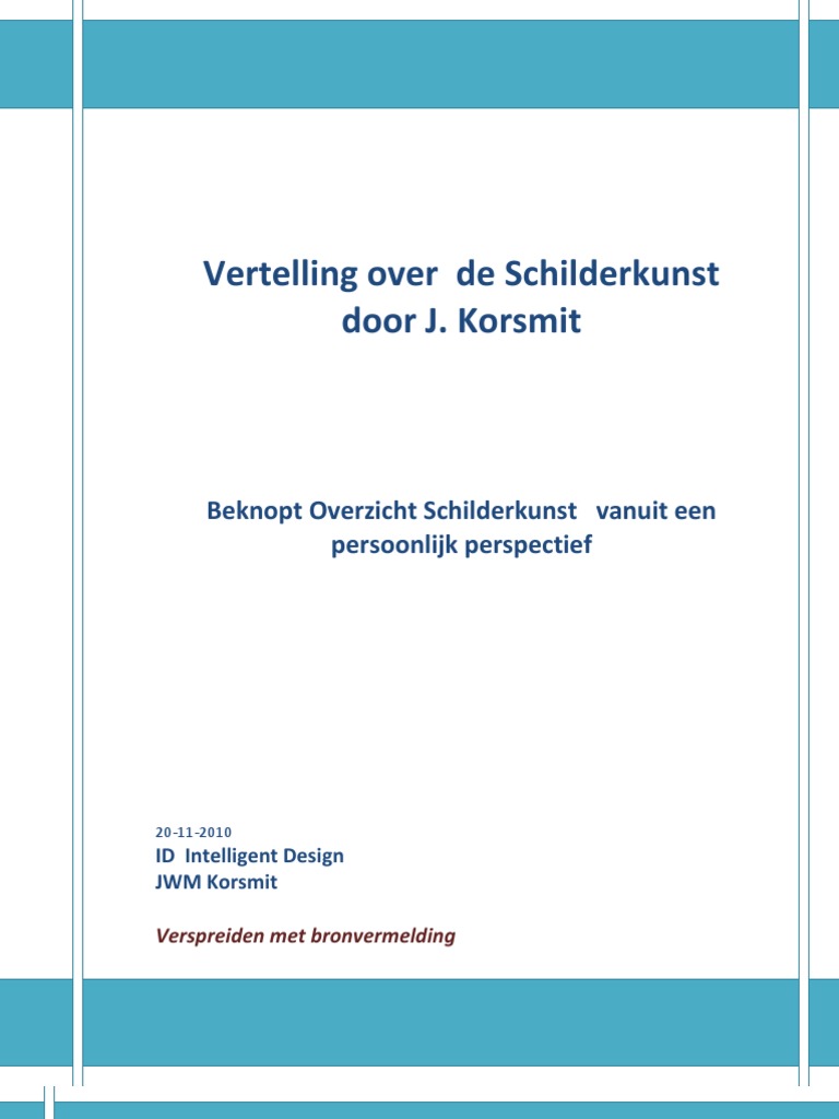 Vertelling Schilderkunst Korsmit 2010 PDF