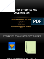 Recognition of States and Governments: Nofansyah Ibrahim, S.IP., M.A