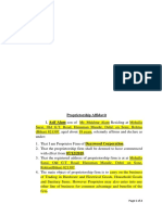 Proprietorship Affidavit-Dayswood Corporation