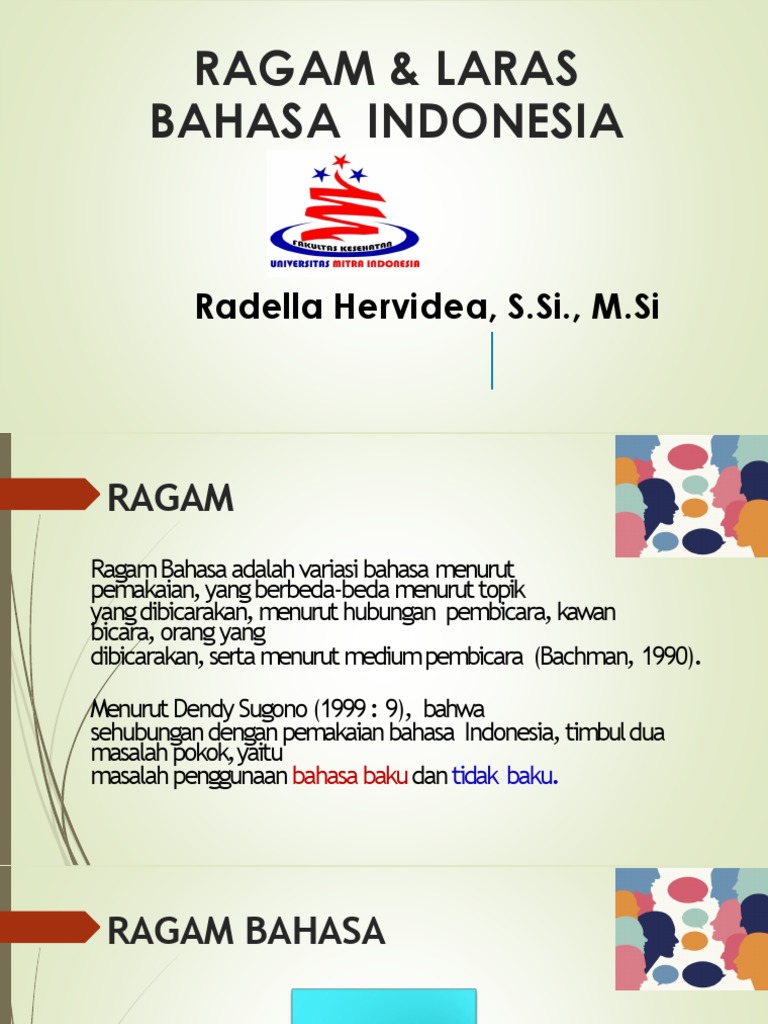 Ragam Dan Laras Bahasa Pdf