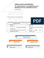 Chapter 12: Data Handling: Process and Interprettion of Data Representations