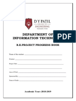 Department of Information Technology: B.E.Project Progress Book