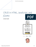 CRUD in HTML, Javascript and Jquery