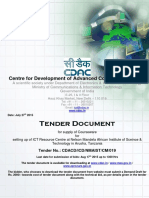 Tender Document: Centre For Development of Advanced Computing (C-DAC)