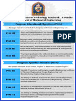 Program Educational Objectives (Peos) : The Major Objectives of The B.Tech. Program in Mechanical Engineering Are