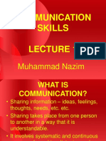 Communication Skills: Muhammad Nazim