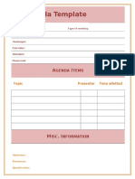 Free Agenda Template-WPS Office