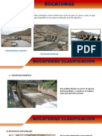 Clasificación y componentes de las bocatomas