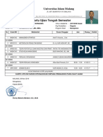 Kartu Ujian Tengah Semester: Universitas Islam Malang