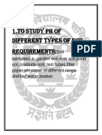 1.to Study PH of Different Types of Soil. Requirements