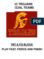 Usc Trojans Special Teams: Pat & FG Block Play Fast, Fierce and Finish