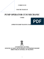 Pump Operator Training Curriculum