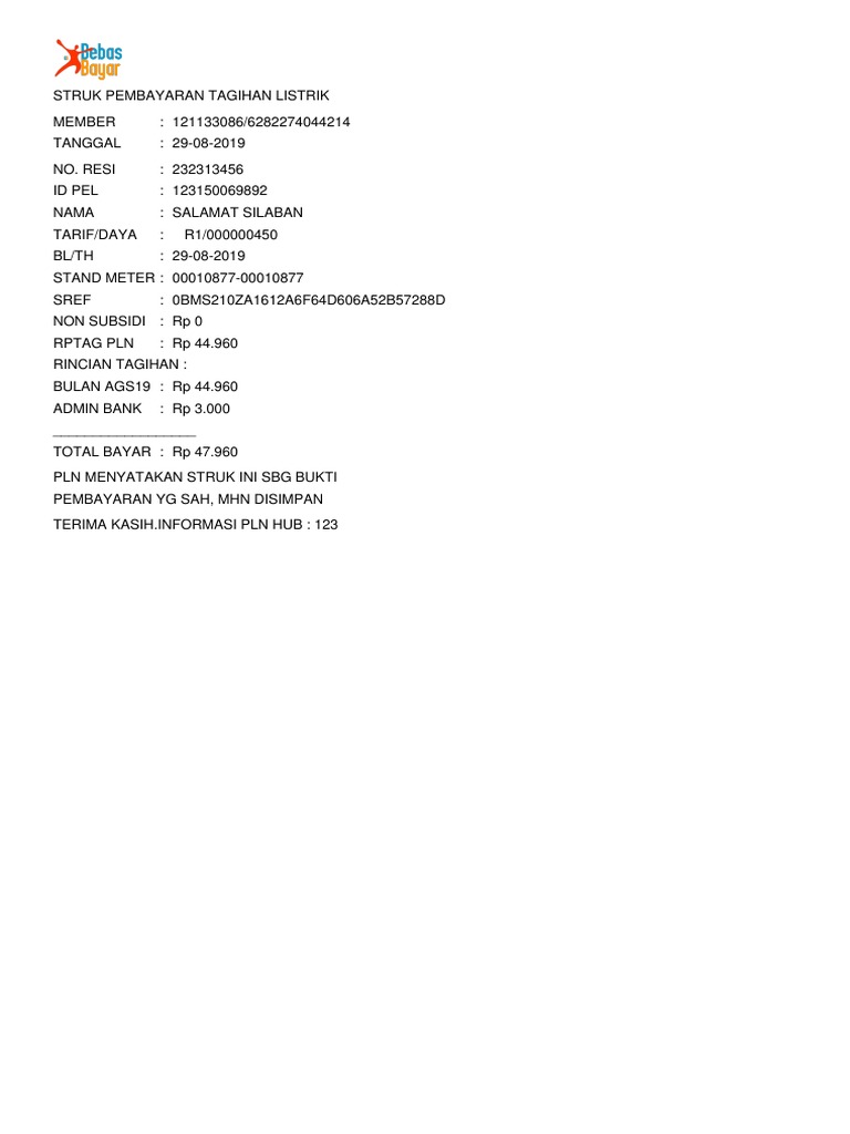 Nota Listrik | PDF