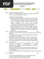 Semester-IV EC401 Analog Communication 3L:0T:0P 3 Credits