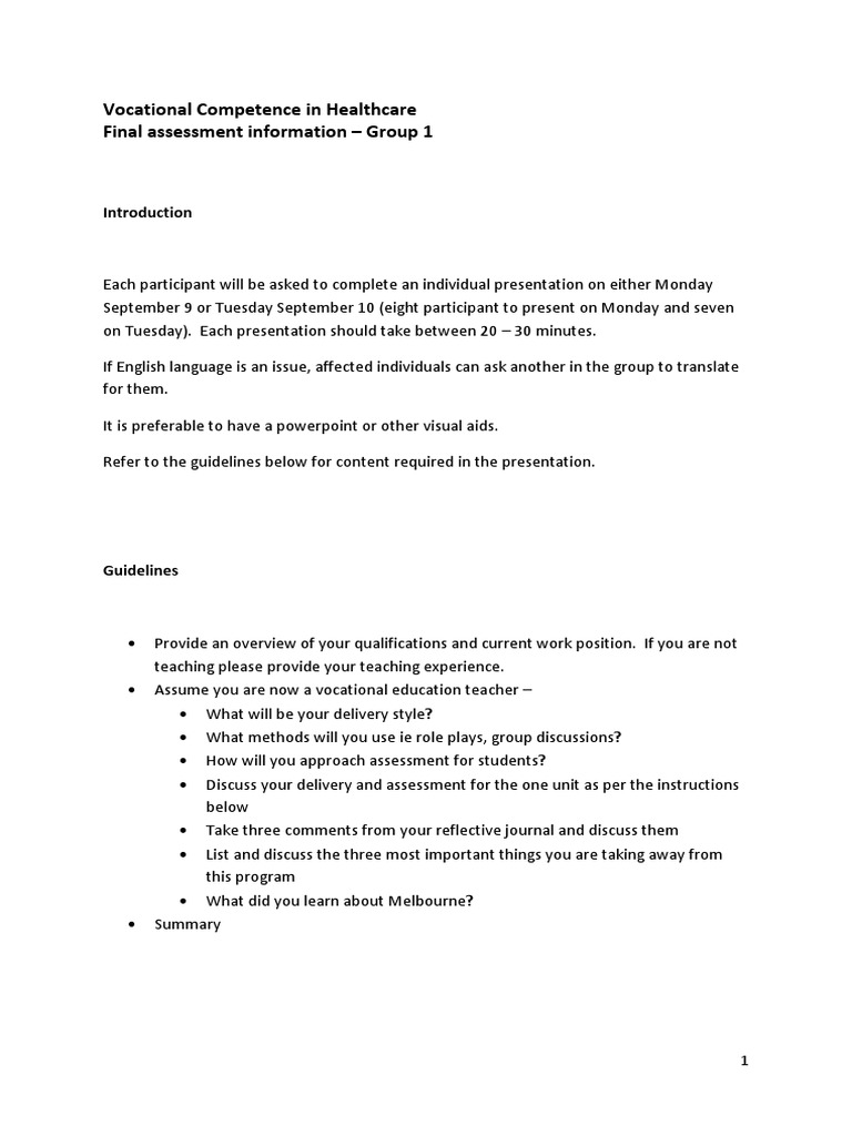 Guidelines For FINAL Assessment | PDF | Business