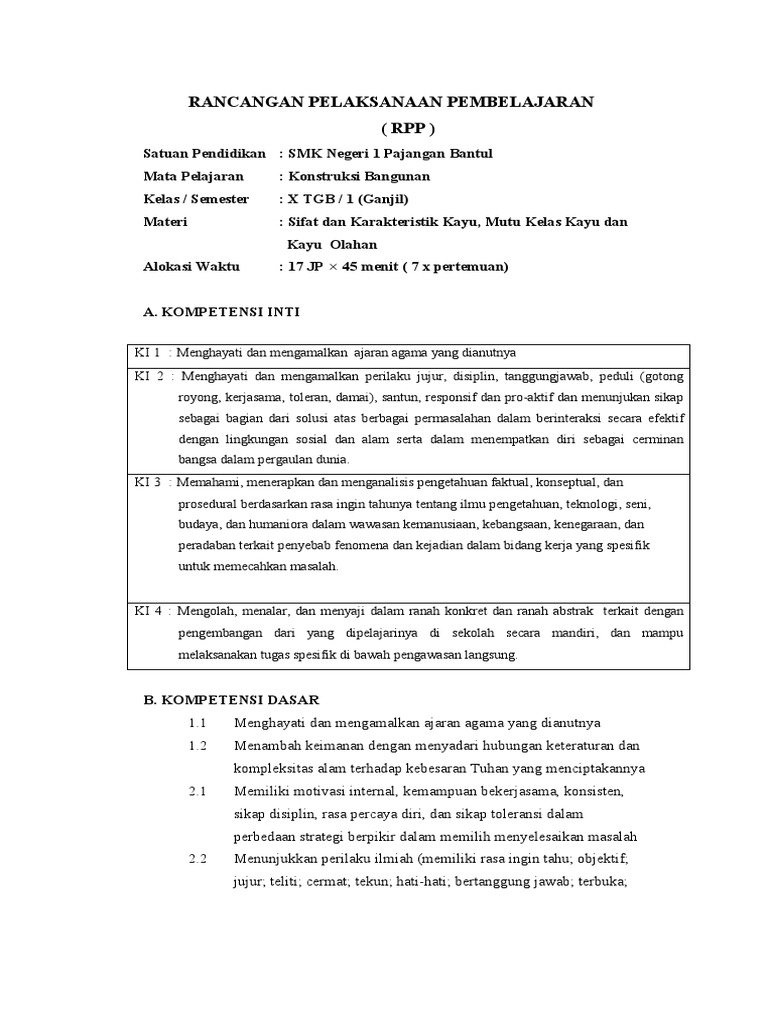 Contoh RPP PDF | PDF