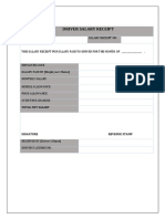 Driver salary receipt template